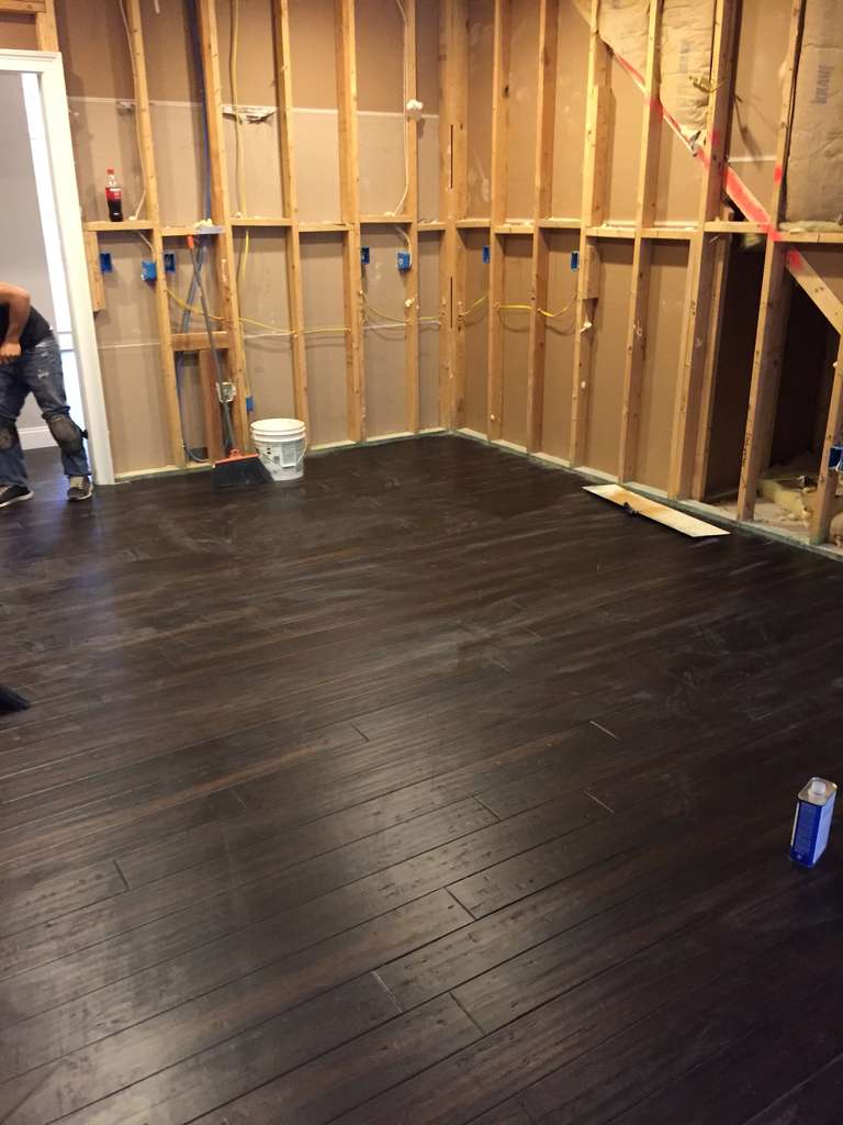 Floor installed before construction was finished